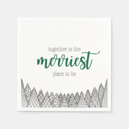 Grüner schönster Ort für Napkins Serviette