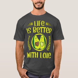 Grüner schwangerer Avocado für Paare Das Leben ist T-Shirt