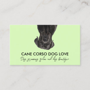 Grüner Schwarzer Cane Corso Hund Visitenkarte