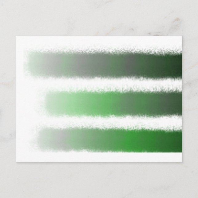 Grüner schwarzer Streifen Postkarte (Vorderseite)
