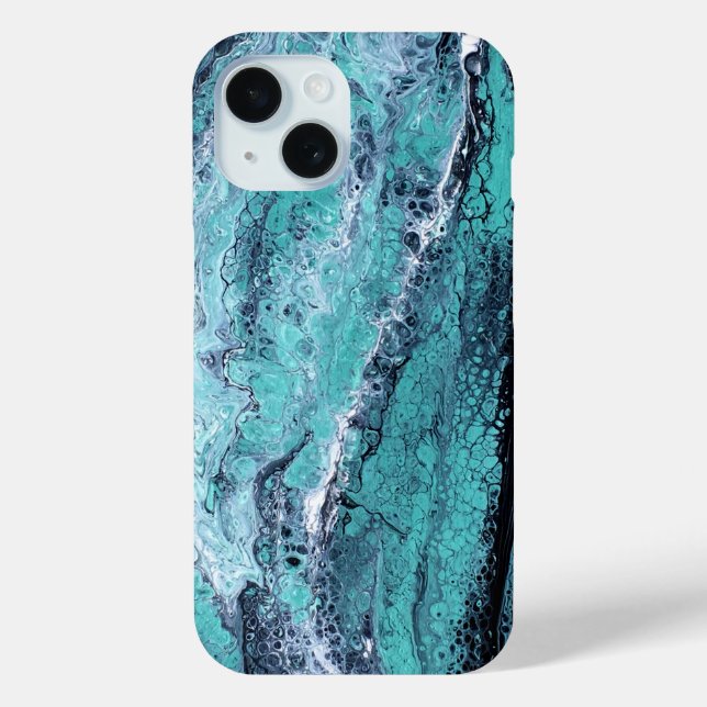 Grüner Schwarzer Swirl Case-Mate iPhone Hülle (Rückseite)