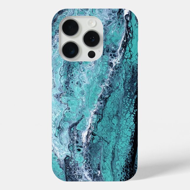 Grüner Schwarzer Swirl Case-Mate iPhone Hülle (Rückseite)
