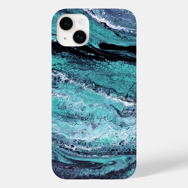Grüner Schwarzer Swirl Case-Mate iPhone Hülle (Rückseite)