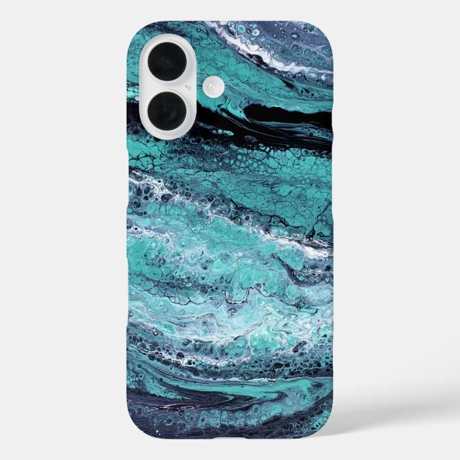 Grüner Schwarzer Swirl Case-Mate iPhone Hülle (Rückseite)