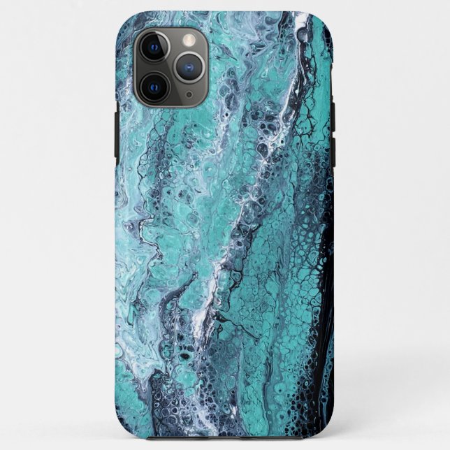 Grüner Schwarzer Swirl Case-Mate iPhone Hülle (Rückseite)