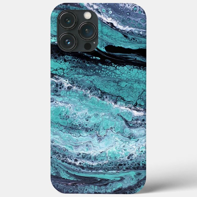 Grüner Schwarzer Swirl Case-Mate iPhone Hülle (Rückseite)
