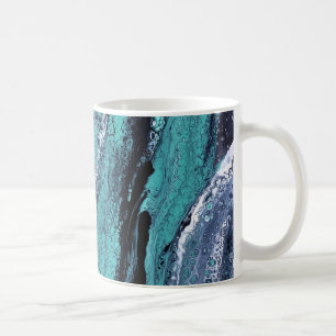 Grüner Schwarzer Swirl Kaffeetasse