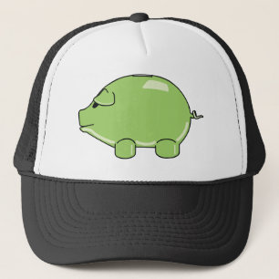 Grüner Schwein-Hut Truckerkappe