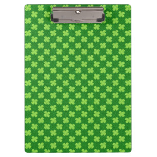 Grüner Shamrock Glitter Klemmbrett