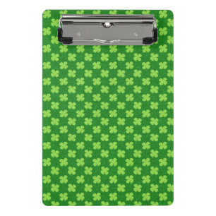 Grüner Shamrock Glitter Mini Klemmbrett