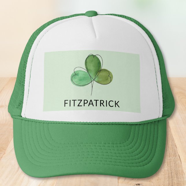 Grüner Shamrock Irisches Erbe Name Truckerkappe (Von Creator hochgeladen)