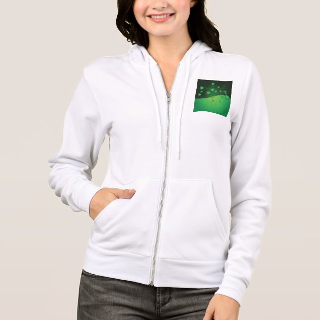 Grüner Shamrock-Klee St. Patrick’s Day Glück Hoodie (Vorderseite)