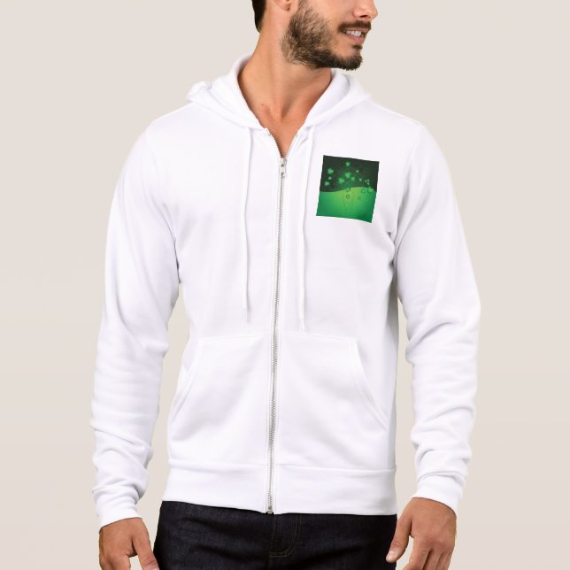 Grüner Shamrock-Klee St. Patrick’s Day Glück Hoodie (Vorderseite)