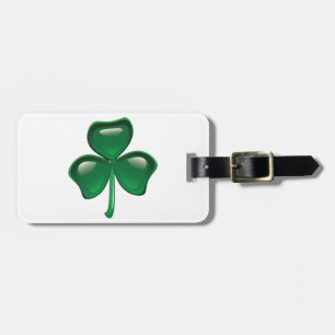 Grüner Shamrock-Kleeblatt Gepäckanhänger
