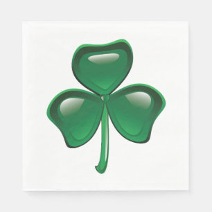 Grüner Shamrock-Kleeblatt Serviette