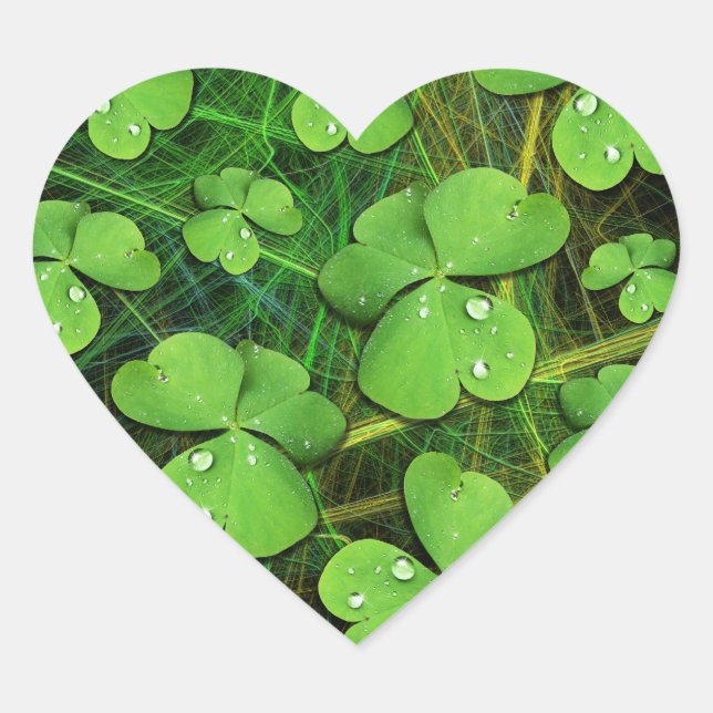 Grüner Shamrock St. Patrick's Day Aufkleber (Vorderseite)