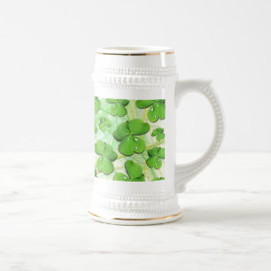 Grüner Shamrock St. Patrick's Day Bierkrug Bierglas