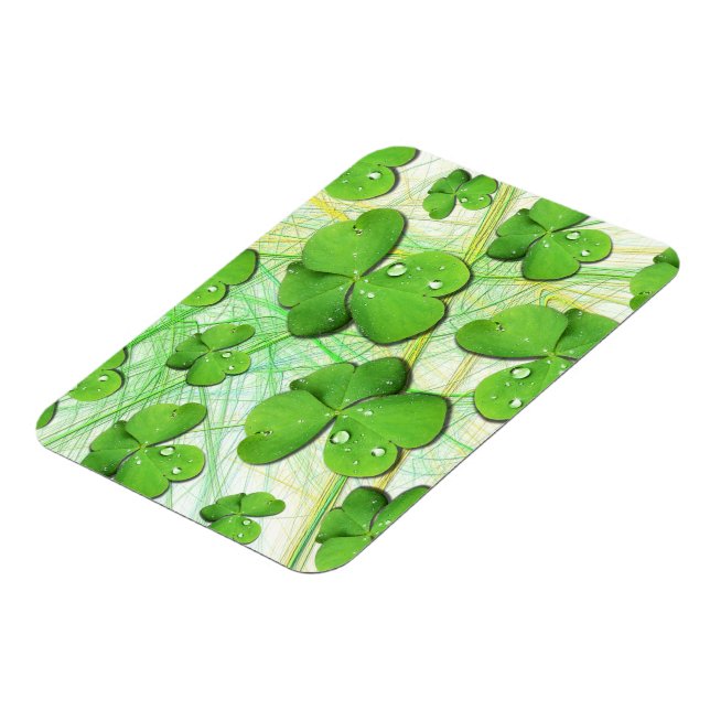 Grüner Shamrock St. Patrick's Day Flexi Magnet (Linke Seite)