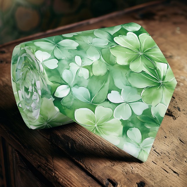 Grüner Shamrock St. Patrick's Day Krawatte (Von Creator hochgeladen)