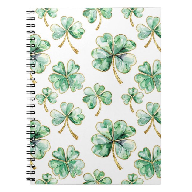 Grüner Shamrock St. Patricks Tag Notizblock (Vorderseite)