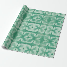 Grüner Shibori-Stil Geschenkpapier