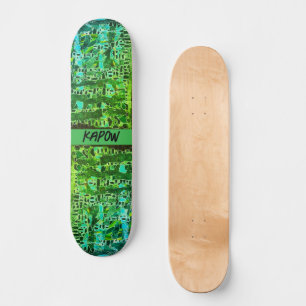 Grüner Skate "Mosaik Biology" Skateboard