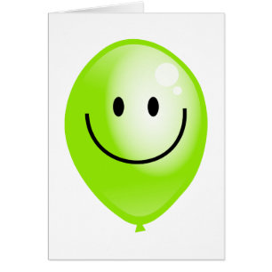 Grüner Smilie Ballon