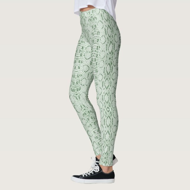 Grüner Snakeskin Leggings (Links)