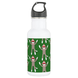 Grüner Socken-Affe-Druck Edelstahlflasche