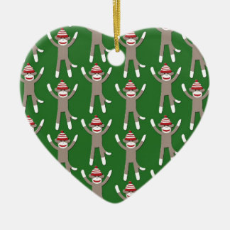 Grüner Socken-Affe-Druck Keramikornament