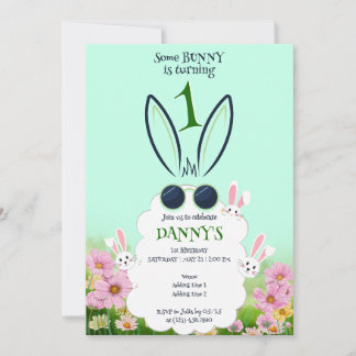 Grüner Sonnenblumengarten Frühjahr Sommer Geburtst Einladung