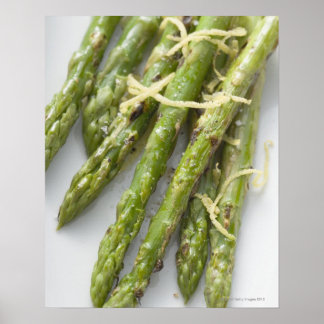 Grüner Spargel mit Zitronenzest, geröstet Poster