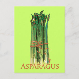 Grüner Spargel Postkarte