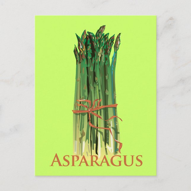 Grüner Spargel Postkarte (Vorderseite)