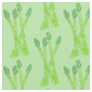 Grüner Spargel Speere Gemüsegarten Veggie Veg Stoff