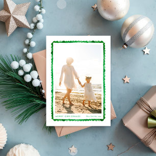grüner Spaß moderner festlicher Rahmen Weihnachtsf Feiertagskarte