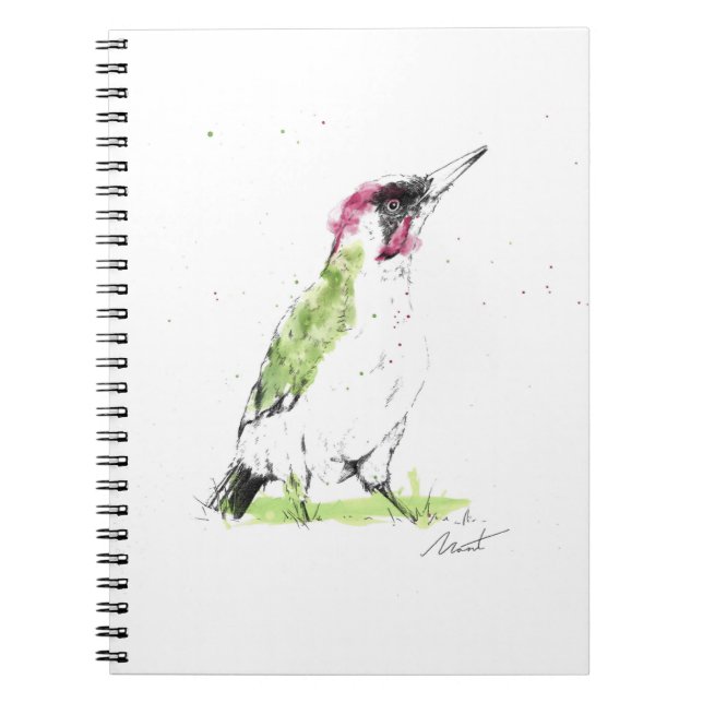 Grüner Specht Notizblock (Vorderseite)