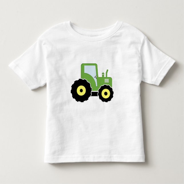 Grüner Spielzeugtraktor Kleinkind T-shirt (Vorderseite)