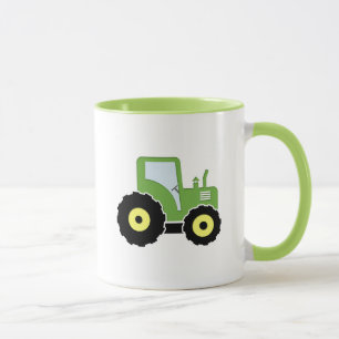 Grüner Spielzeugtraktor Tasse