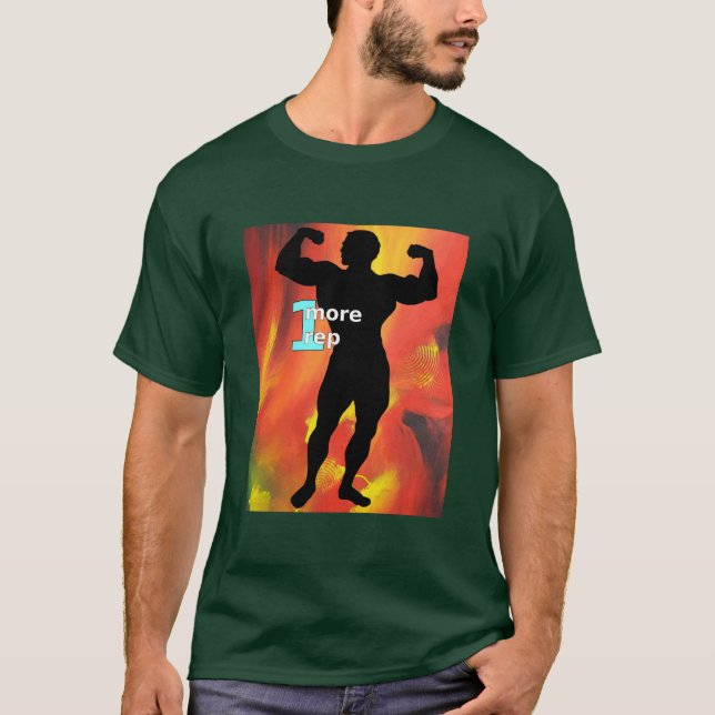 Grüner Sportforst Eleganter Bodybuilder T-Shirt (Vorderseite)