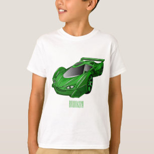 Grüner Sportwagen mit Luftfolie T-Shirt