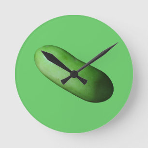 Grüner Squash (Winter Melon) Runde Wanduhr