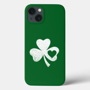Grüner St. Patricks Day Irischer Patty's Herz Sham Case-Mate iPhone Hülle