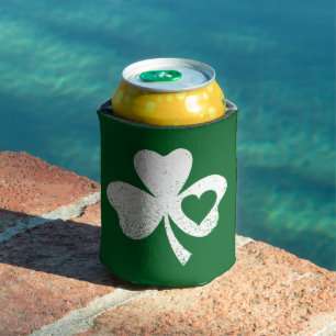 Grüner St. Patricks Day Irischer Patty's Herz Sham Dosenkühler