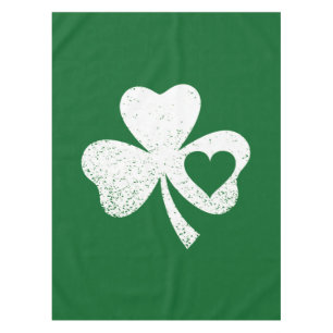 Grüner St. Patricks Day Irischer Patty's Herz Sham Tischdecke