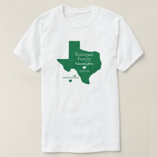 Grüner Staat von Texas Family Wiedersehen T - Shir T-Shirt