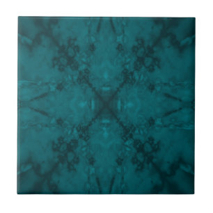 Grüner Stern Kaleidoskop-Muster Fliese