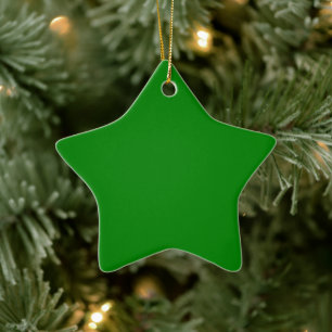 Grüner Stern Keramik Ornament
