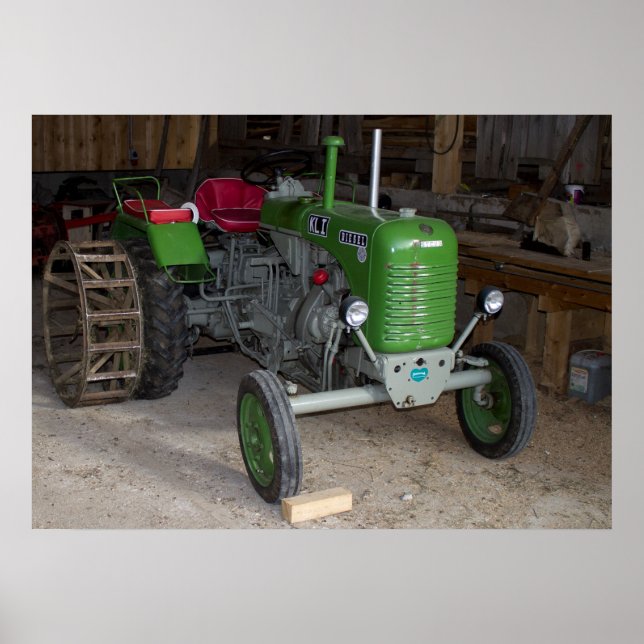 Grüner Steyr Traktor KL I Poster (Vorne)