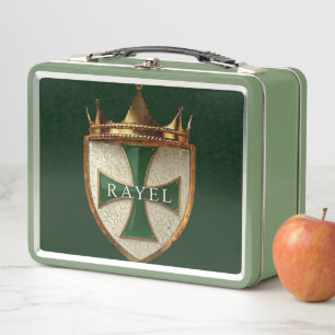 Grüner StrahlEl Crest Metall Brotdose